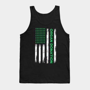 Organ Donation  Donation Awareness Month USA flag Tank Top